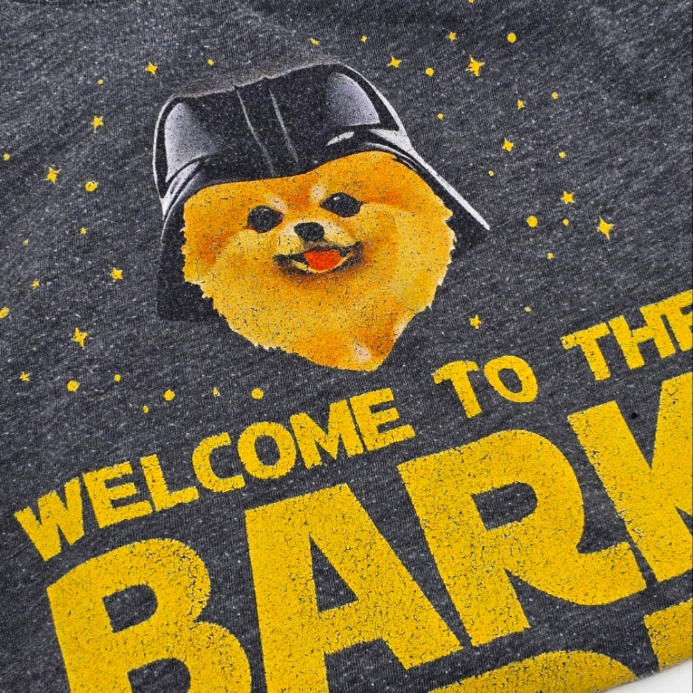 Welcome to the Bark Side Pomeranian Dog Darth Vader Joke Kids T-Shirt Medium